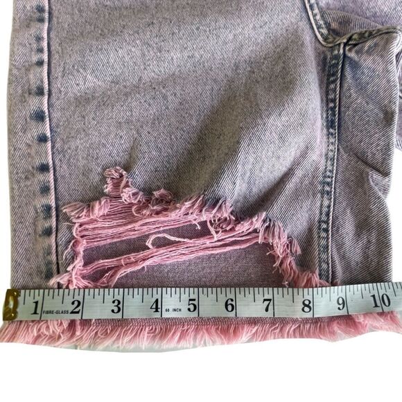 Wild Fable womens High Rise Bermuda Denim Acid Wash Pink Size 0 NWT - Picture 14 of 16